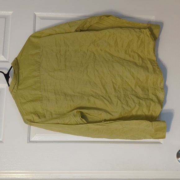 Chico's woman's button down size 2 army green - Picture 4 of 5